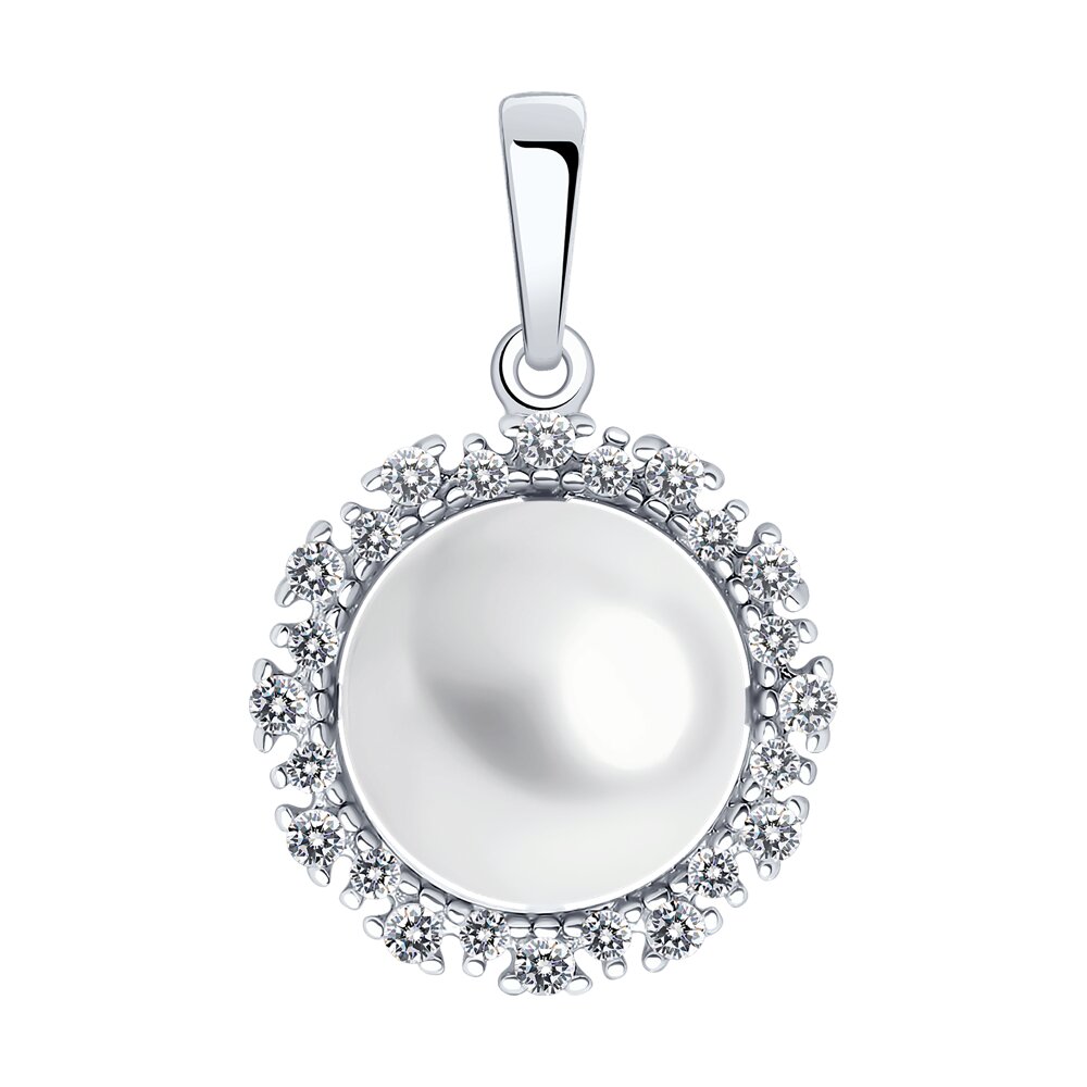 

Кулон из серебра Diamant 94-330-02678-1, фианит/жемчуг культивированный, 94-330-02678-1