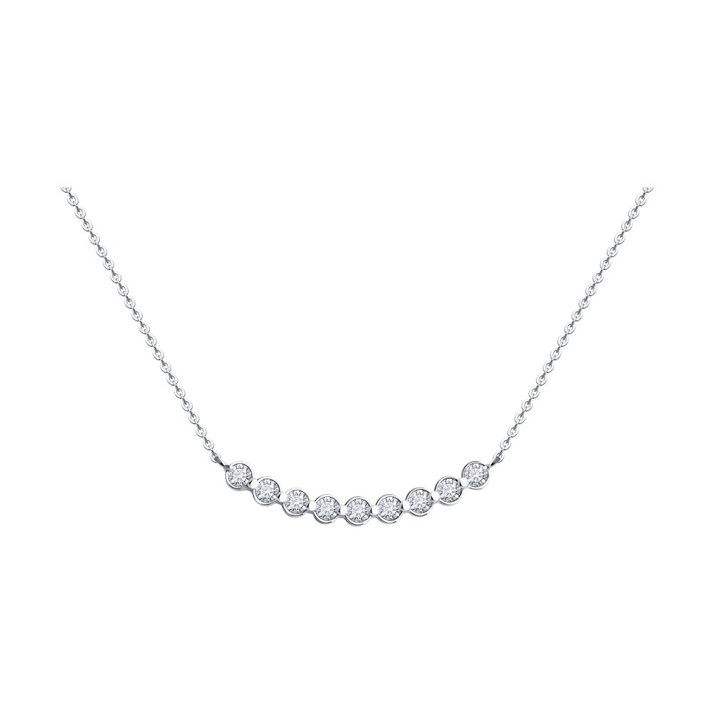 

Колье из белого золота 40-50 см Diamant 52-270-02537-1, бриллиант искусственный\рубин, 52-270-02537-1