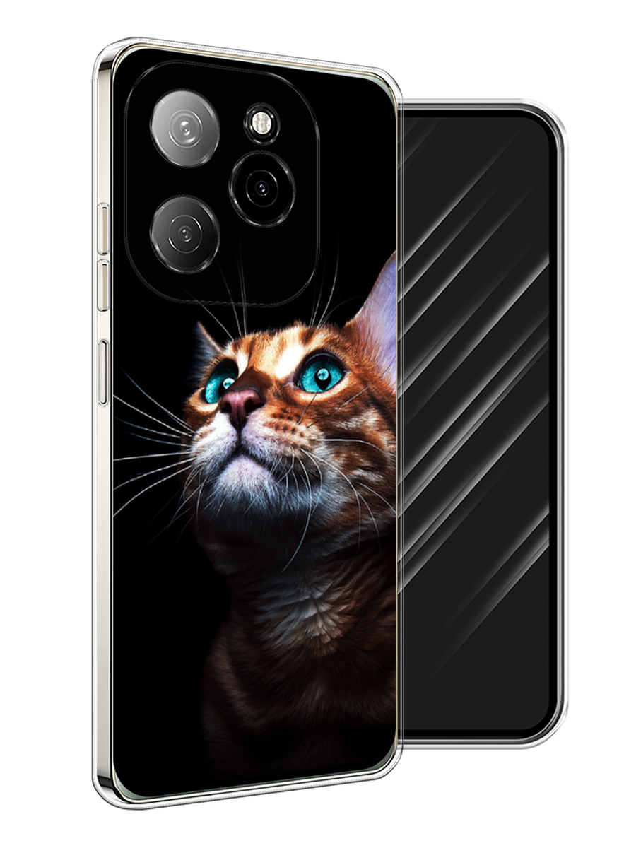 

Чехол Awog на Tecno Spark 20 Pro 5G "Мечтательный кот", Коричневый, 305750-1