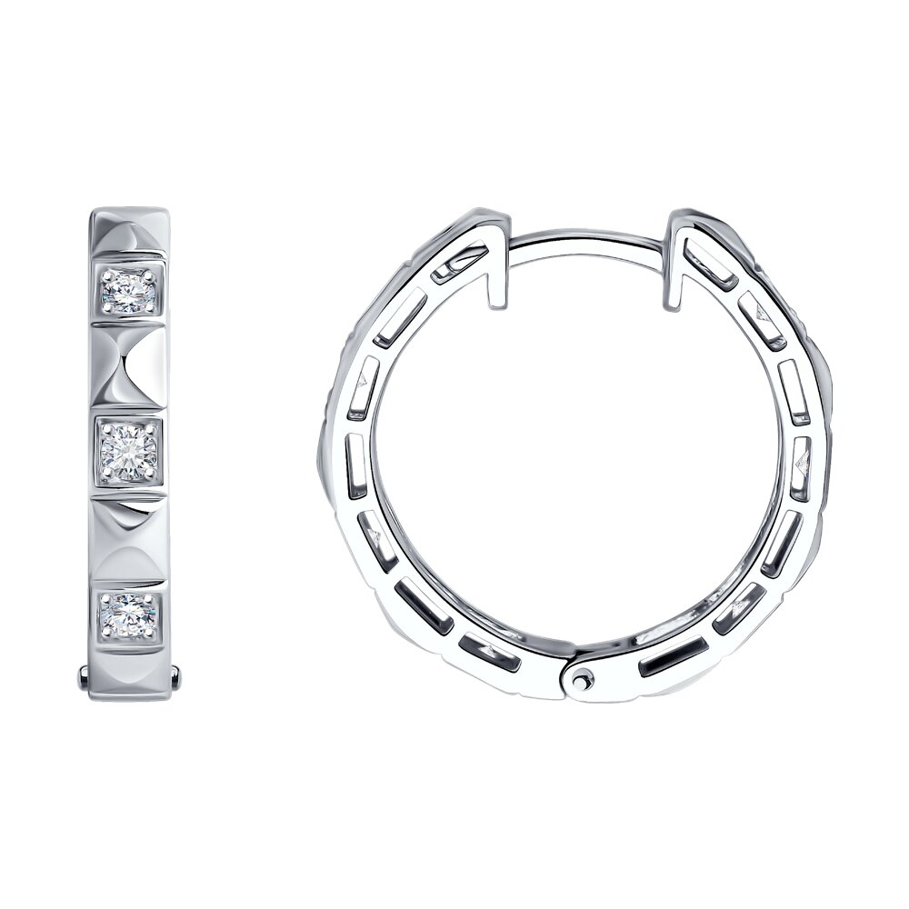 

Серьги из белого золота Diamant 52-220-02529-1, бриллиант искусственный\рубин, 52-220-02529-1
