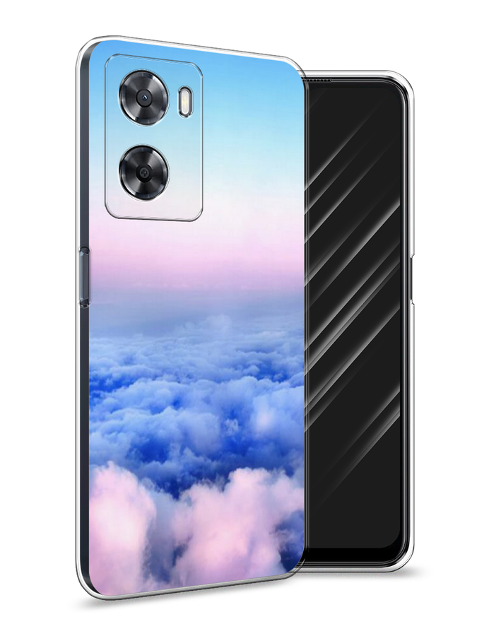 

Чехол Awog на Oppo A77s 4G "Облака", Голубой;розовый, 2511950-4