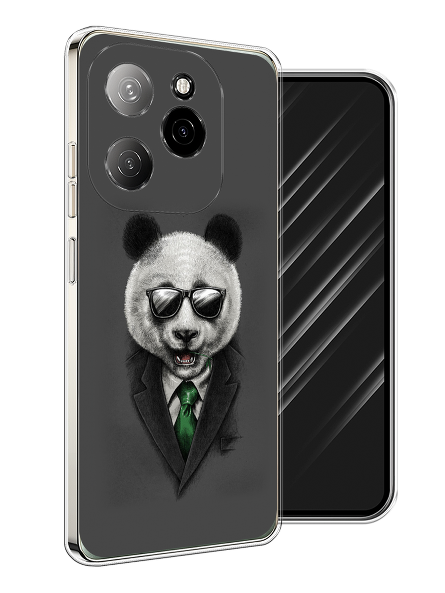 

Чехол Awog на Tecno Spark 20 Pro 5G "Деловая панда", Серый;зеленый, 305750-1