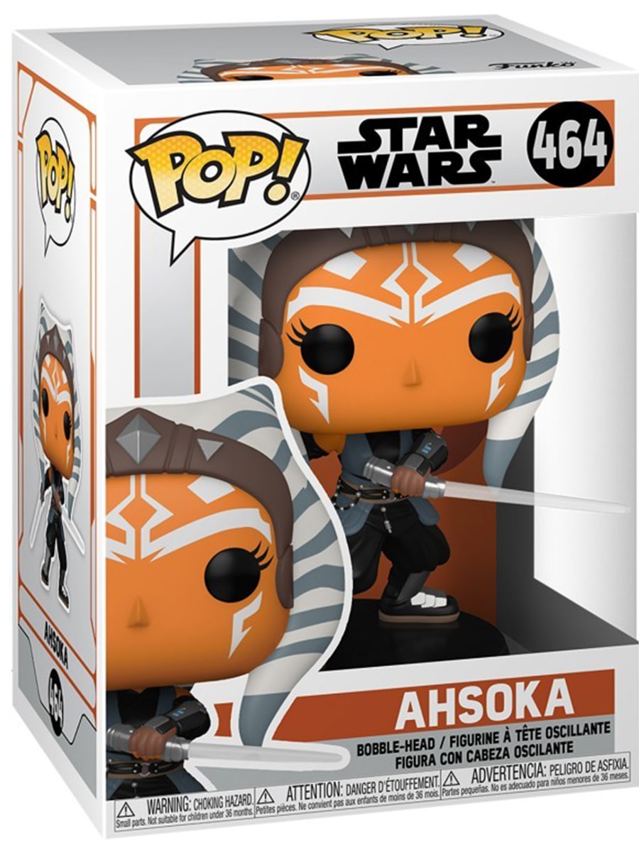 

Фигурка Funko POP! Звездные войны Асока Тано с мечами Star Wars №464 головотряс, 12 см, POP!