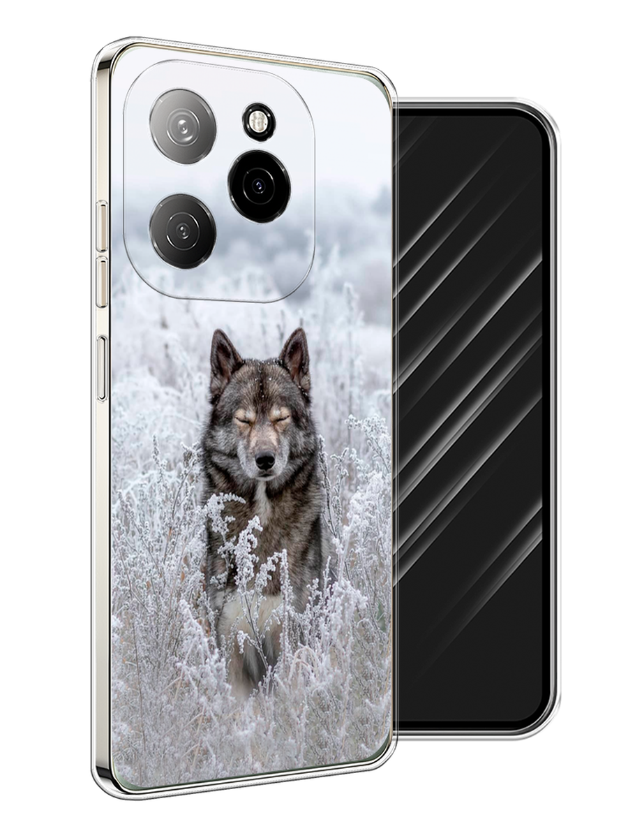 

Чехол Awog на Tecno Spark 20 Pro 5G "Волк в поле", Белый;черный, 305750-1