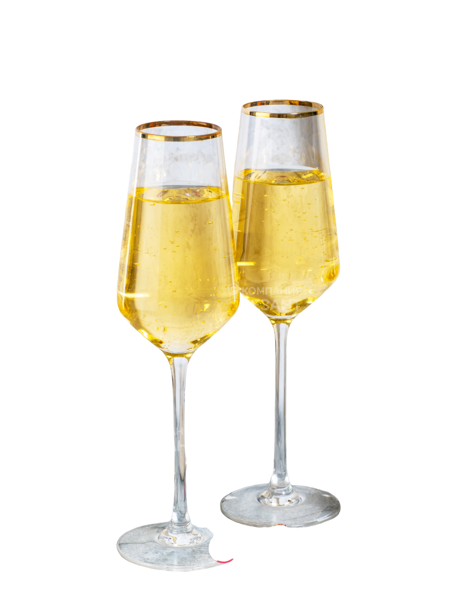 фото Набор фужеров для шампанского ultime bord or 4шт 230мл cristal d'arques