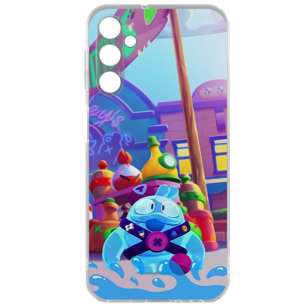 

Чехол-накладка Brawl Stars-Скуик для Samsung Galaxy A24 (A245), Прозрачный