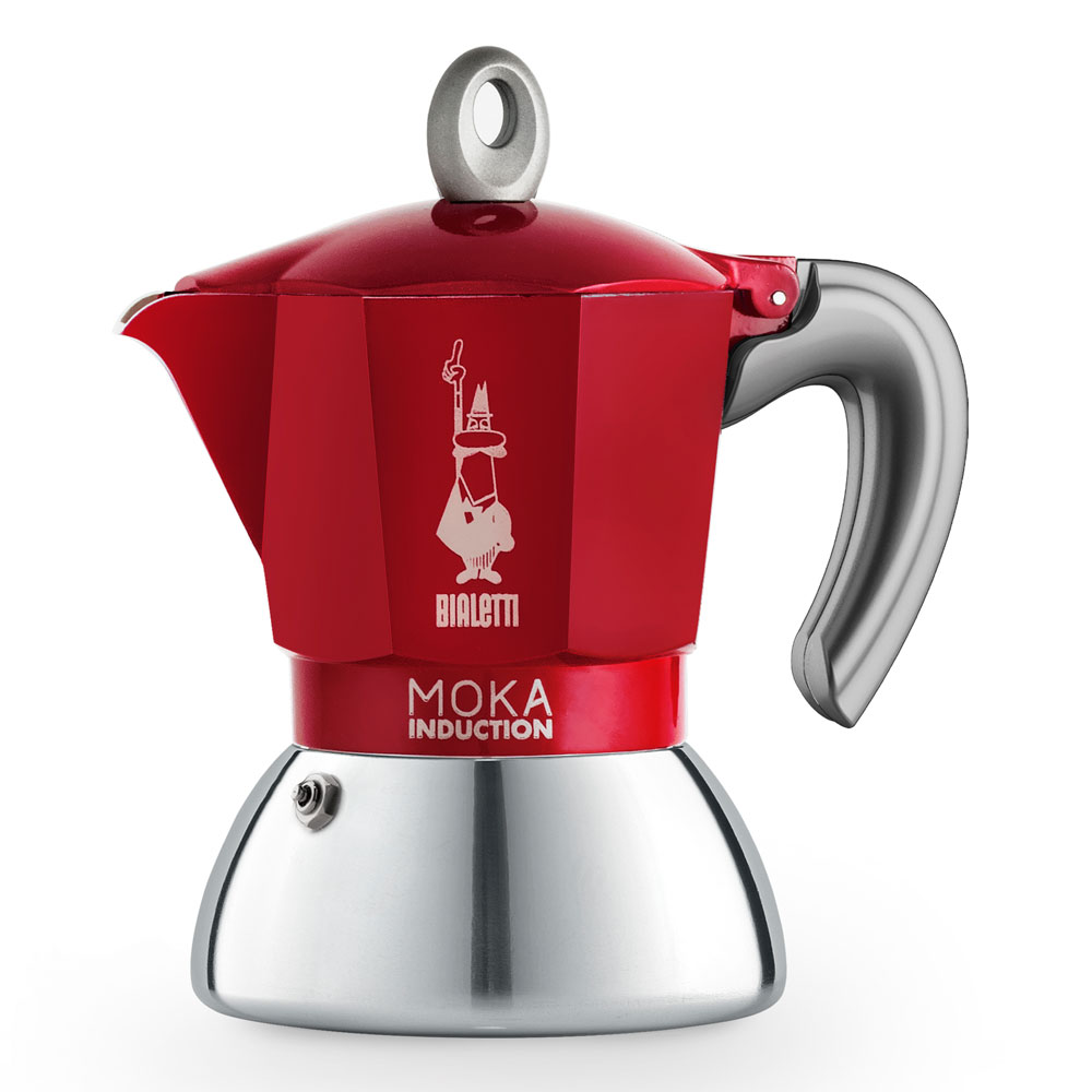 фото Кофеварка гейзерная bialetti moka induction красная на 2 порции