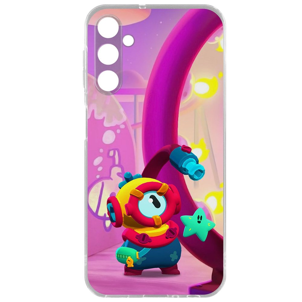 

Чехол-накладка Brawl Stars-Отис для Samsung Galaxy A24 (A245), Прозрачный