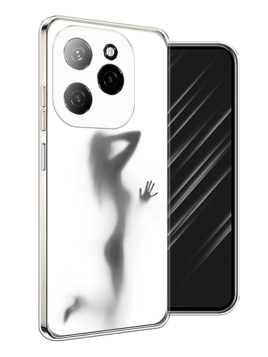 

Чехол Awog на Tecno Spark 20 Pro 5G "Стекло в душе", Белый;серый;черный, 305750-1