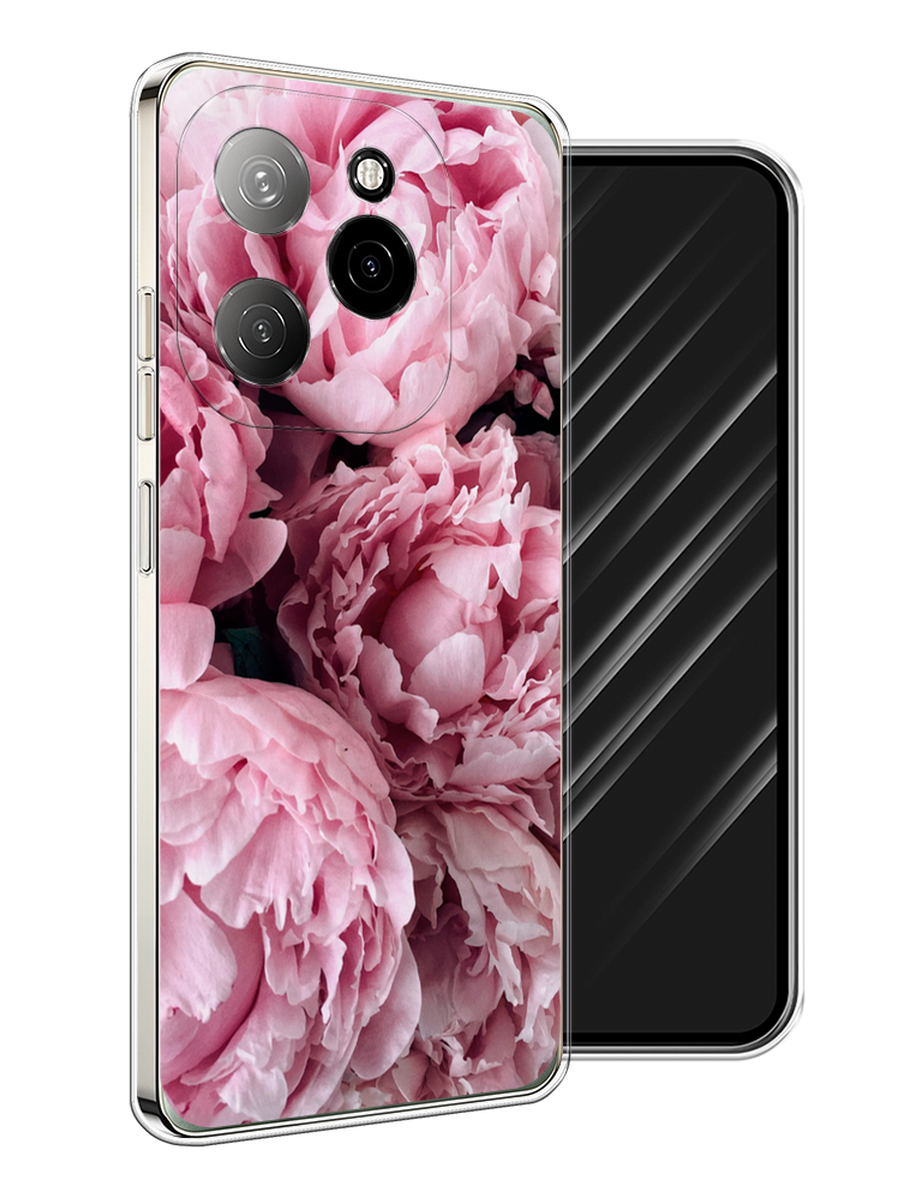 

Чехол Awog на Tecno Spark 20 Pro 5G "Нежные пионы", Розовый;черный;белый, 305750-1