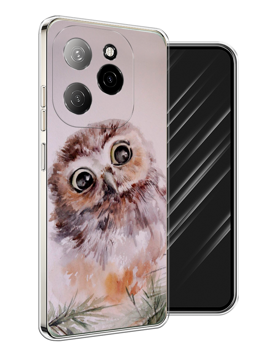 

Чехол Awog на Tecno Spark 20 Pro 5G "Сова на розовом", Розовый;коричневый, 305750-1