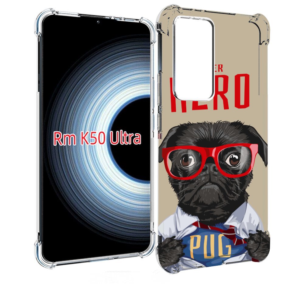 Чехол MyPads Герой-PUG для Xiaomi 12T / Redmi K50 Ultra