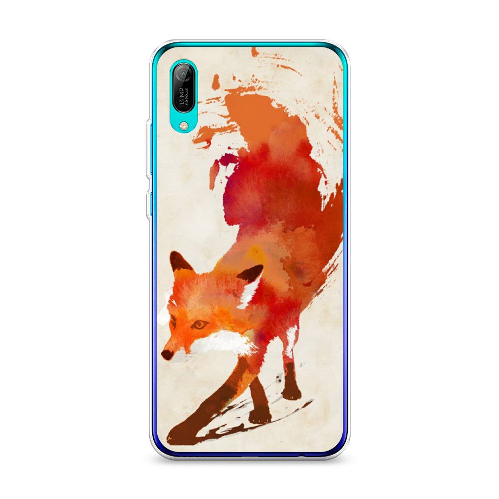 

Чехол Awog на Huawei Y6 Pro (Prime) 2019 "Лиса", Оранжевый, 68150-10