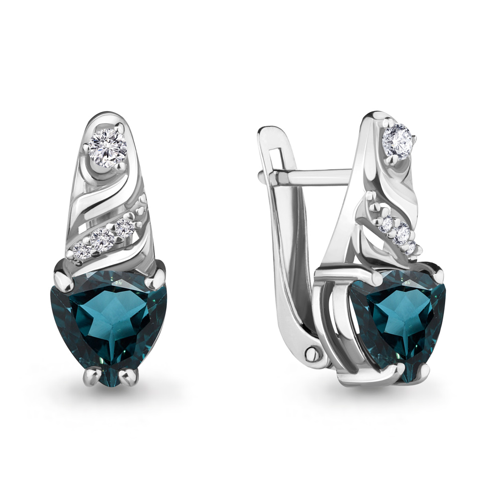 

Серьги из серебра с топазом Aquamarine 4469908А_925_р, 4469908А_925_р