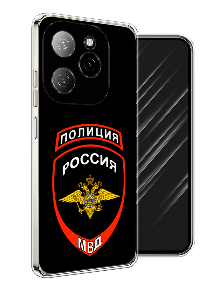 

Чехол Awog на Tecno Spark 20 Pro 5G "Полиция шеврон", Черный;красный;белый, 305750-1