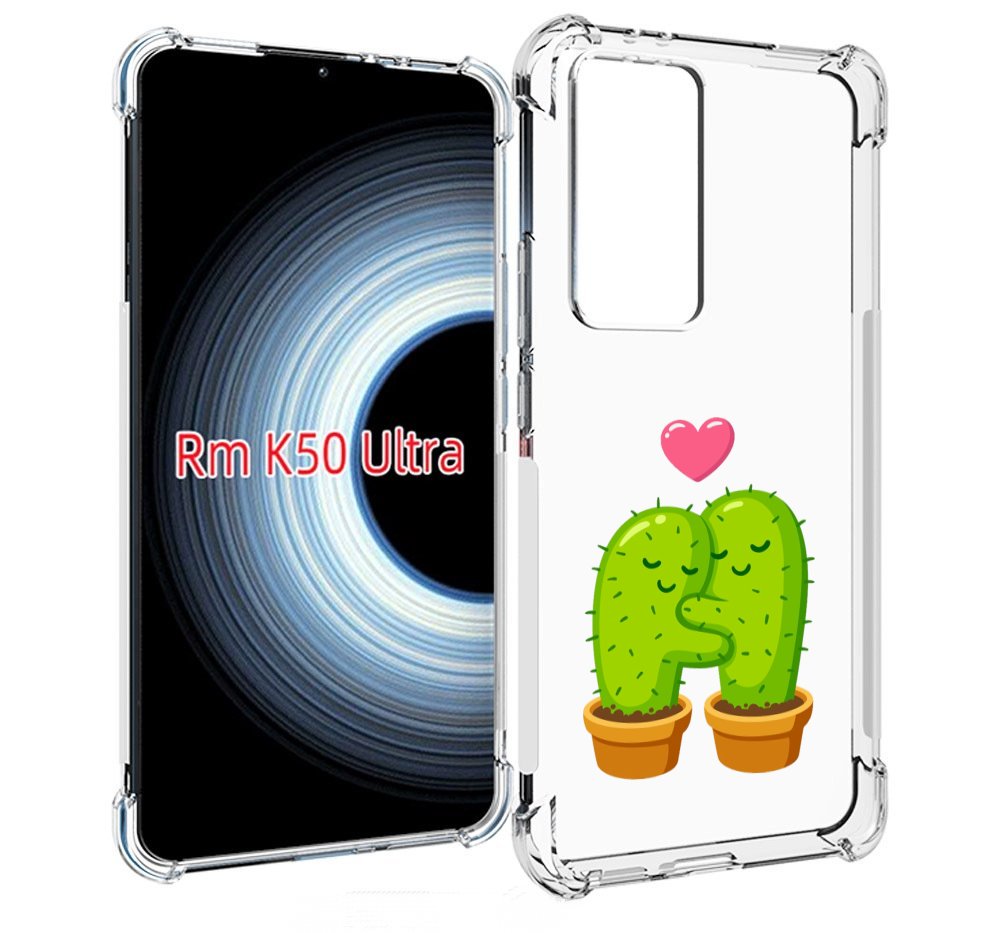 

Чехол MyPads Влюбленные-кактусы для Xiaomi 12T / Redmi K50 Ultra, Прозрачный, Tocco
