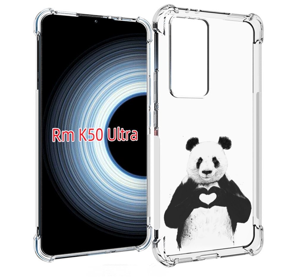 

Чехол MyPads Влюбленная панда для Xiaomi 12T / Redmi K50 Ultra, Прозрачный, Tocco