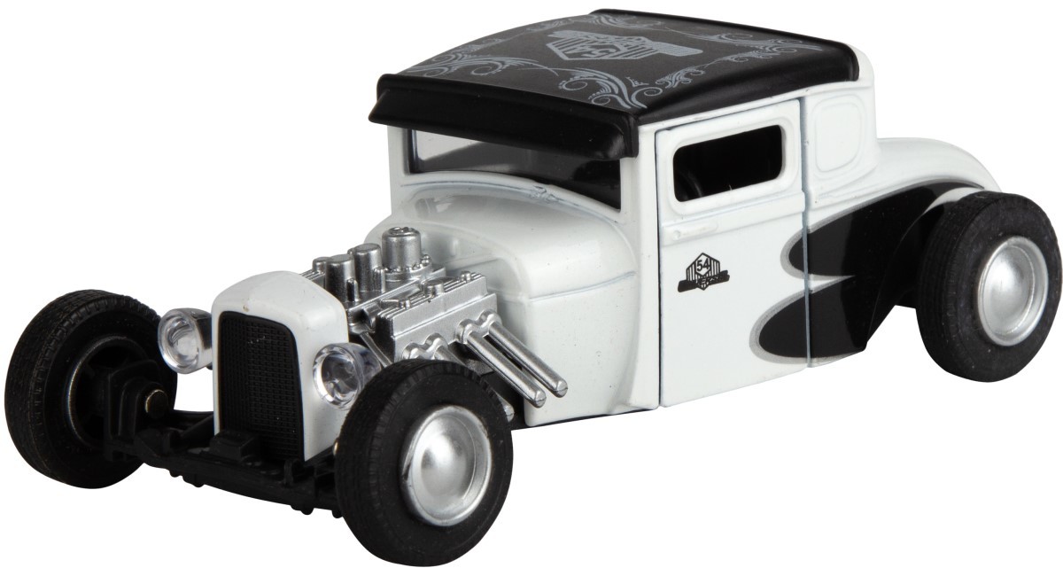 

Коллекционная машинка Autogrand MAD POWER CAR хот-род, со св. зв., 1:34 белый