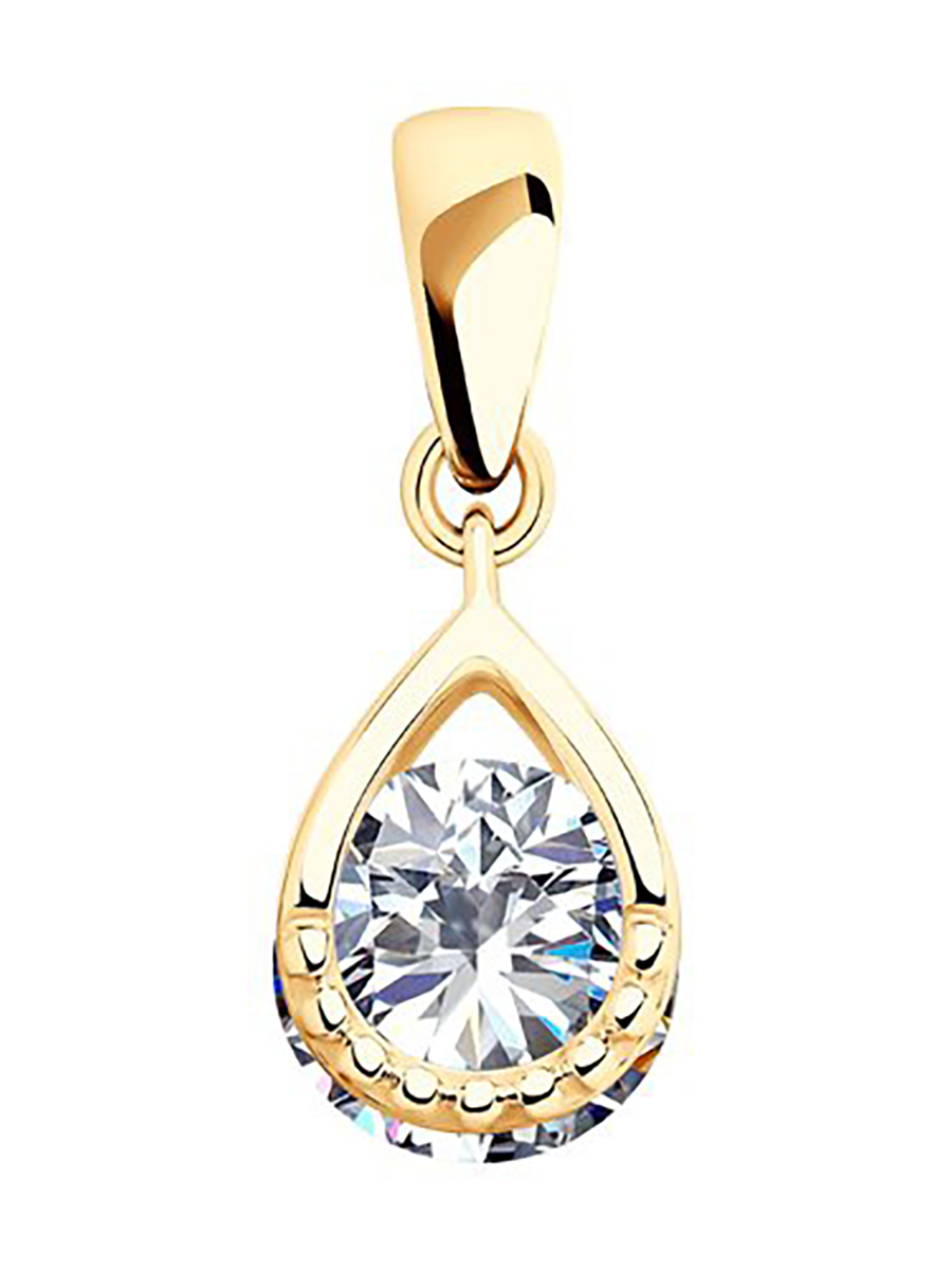 

Кулон из серебра 585Gold 703006262, фианит, 703006262