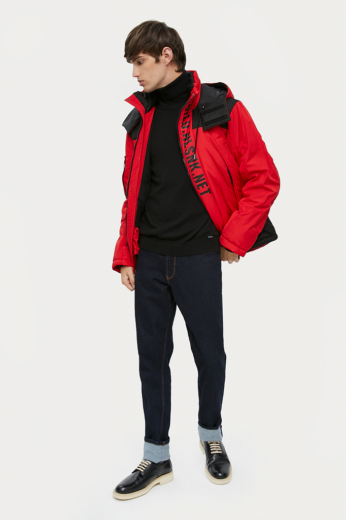 Спортивная куртка мужская Finn Flare W20-42008 красная L