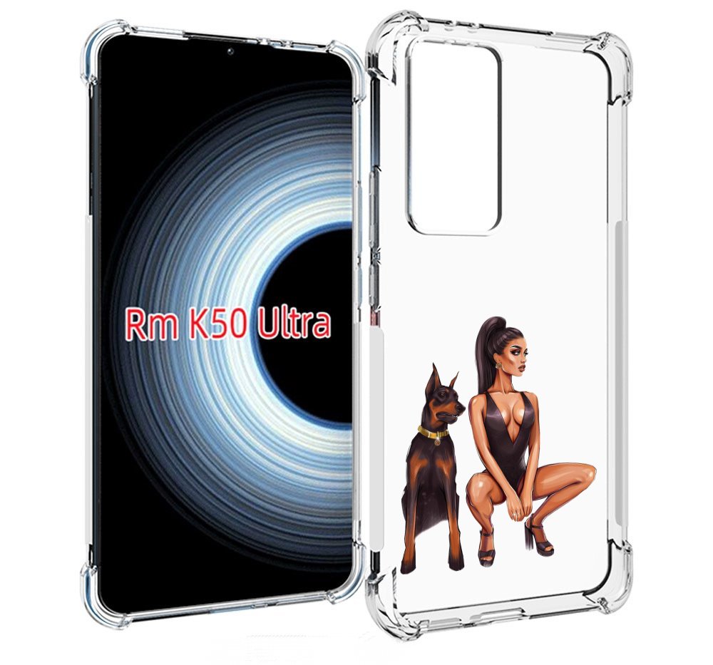 

Чехол MyPads Борзая-девушка для Xiaomi 12T / Redmi K50 Ultra, Прозрачный, Tocco