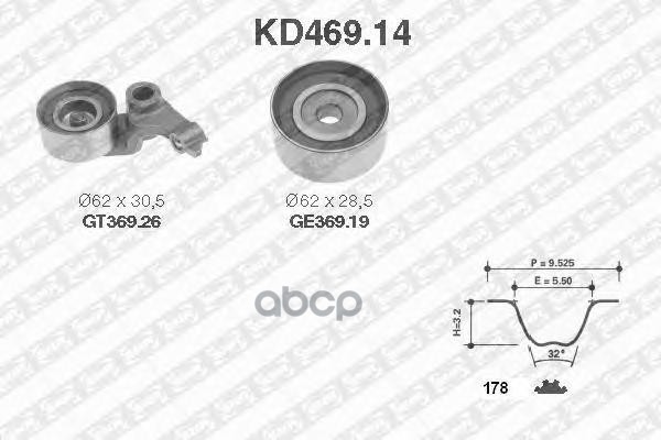 

Ремкомплект ГРМ Toyota Corolla/Corolla / Allex/RAV 4 II 99>09 SNR KD46914