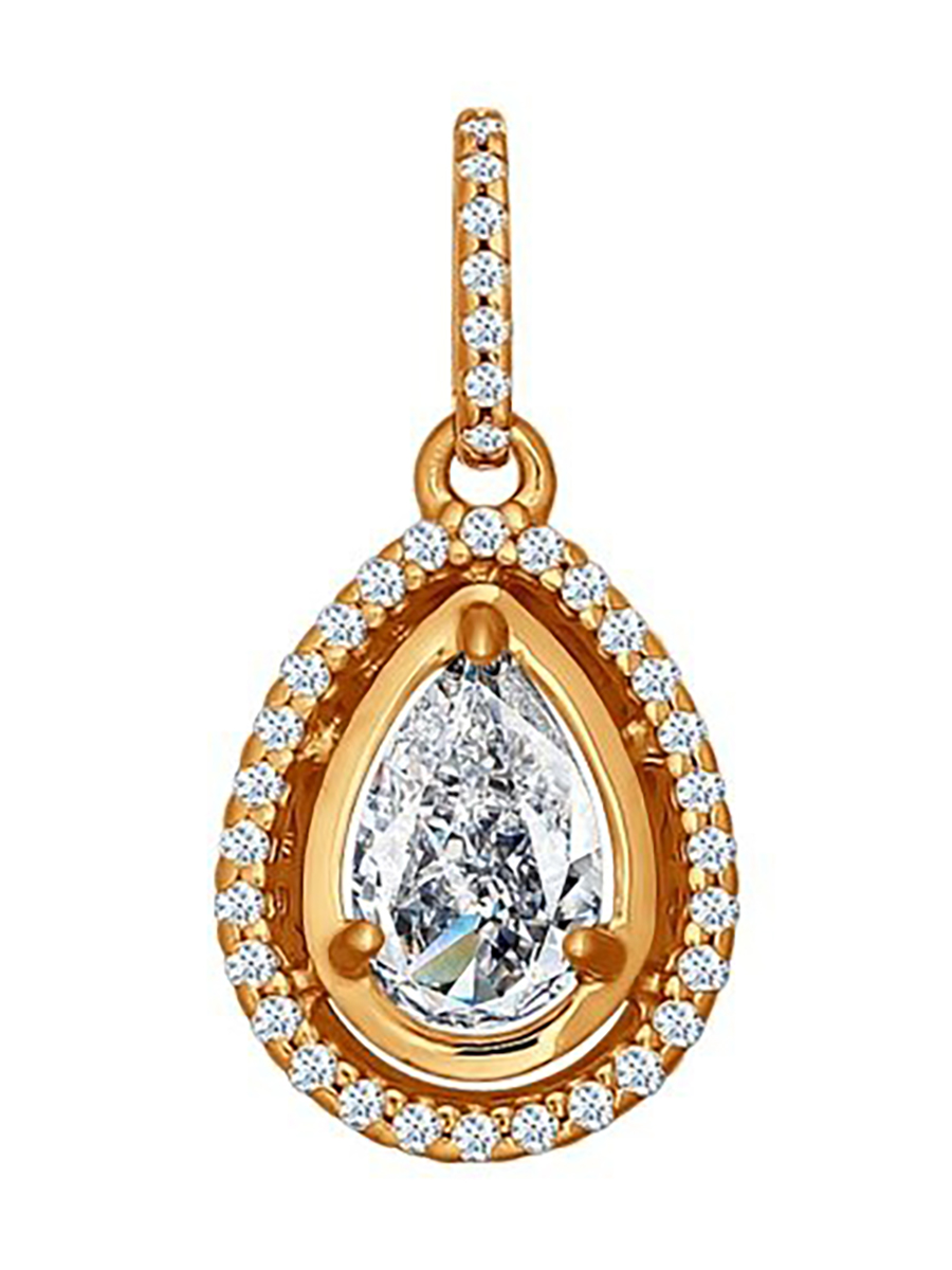 

Подвеска из серебра с фианитом 585Gold 703006250, 703006250