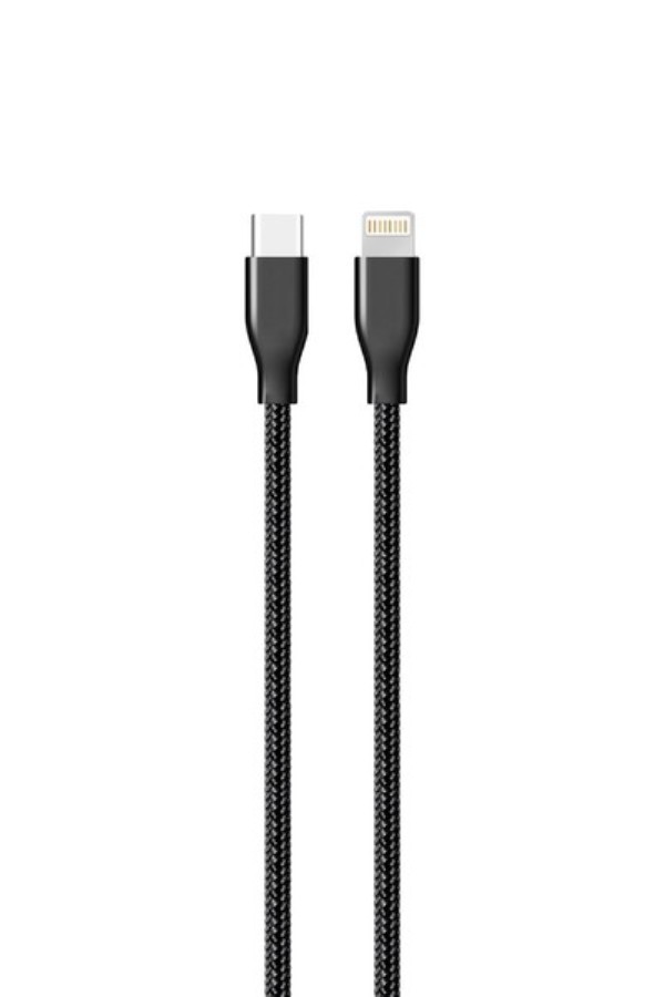 Дата-кабель EXPLOYD EX-K-1236 USB Type C - Lightning 8 pin 3А, 1 м, черный