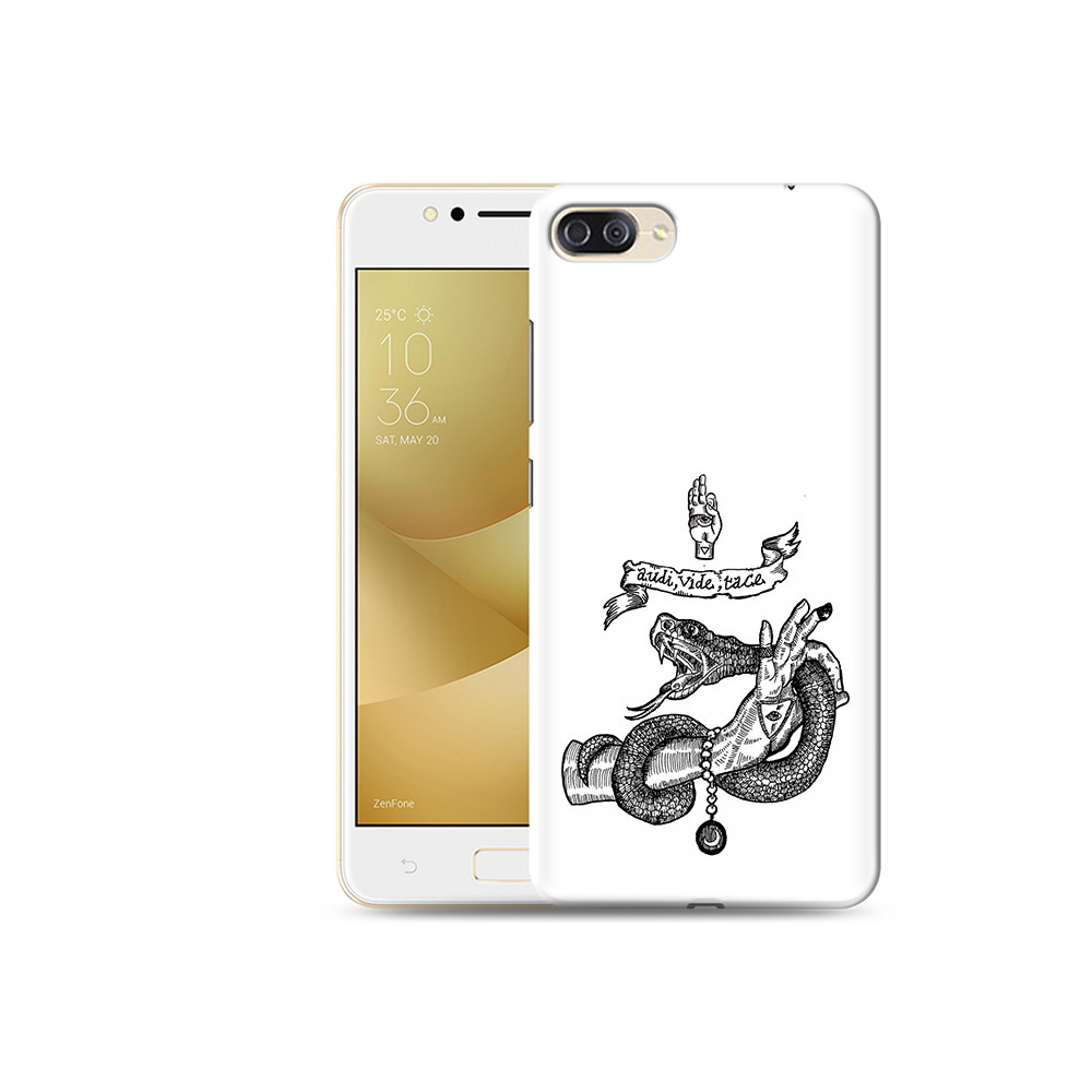 

Чехол MyPads Tocco для Asus ZenFone 4 Max (ZC520KL) змея на руке рисунок (PT91421.650.366), Прозрачный, Tocco