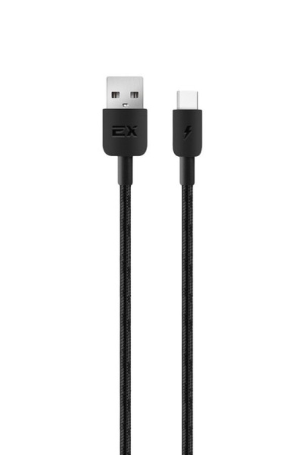 Дата-кабель EXPLOYD EX-K-1257 USB - USB Type-C 2.4А, 1 м, черный