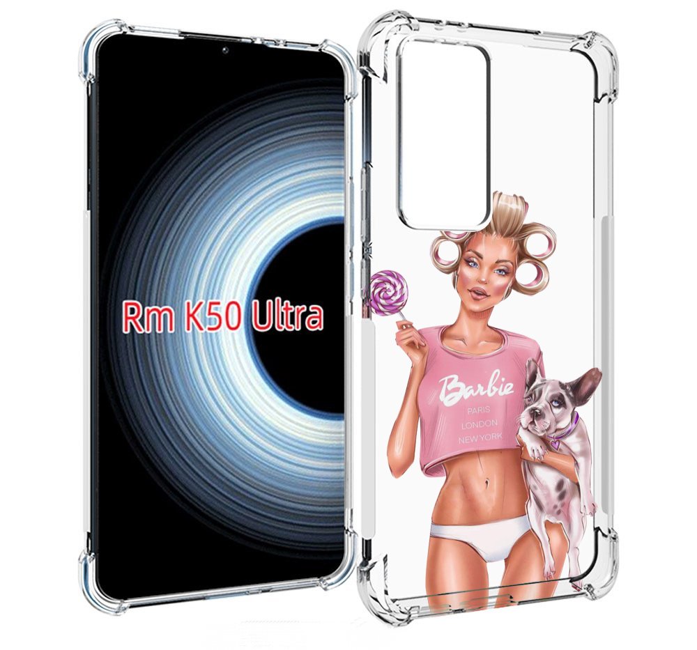 

Чехол MyPads Барби-с-собачкой женский для Xiaomi 12T / Redmi K50 Ultra, Прозрачный, Tocco
