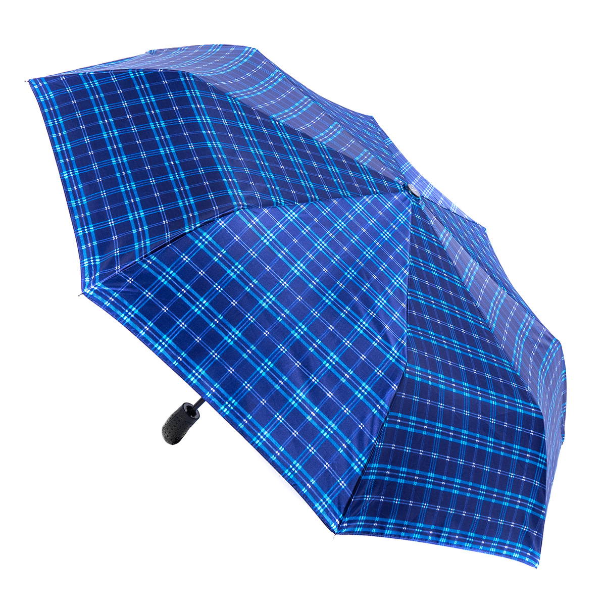Зонт складной женский автоматический Zemsa 112145 ZM синий/голубой