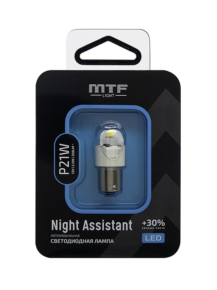 Светодиодная автолампа MTF Light Night Assistant LED P21W белый 1шт 780₽