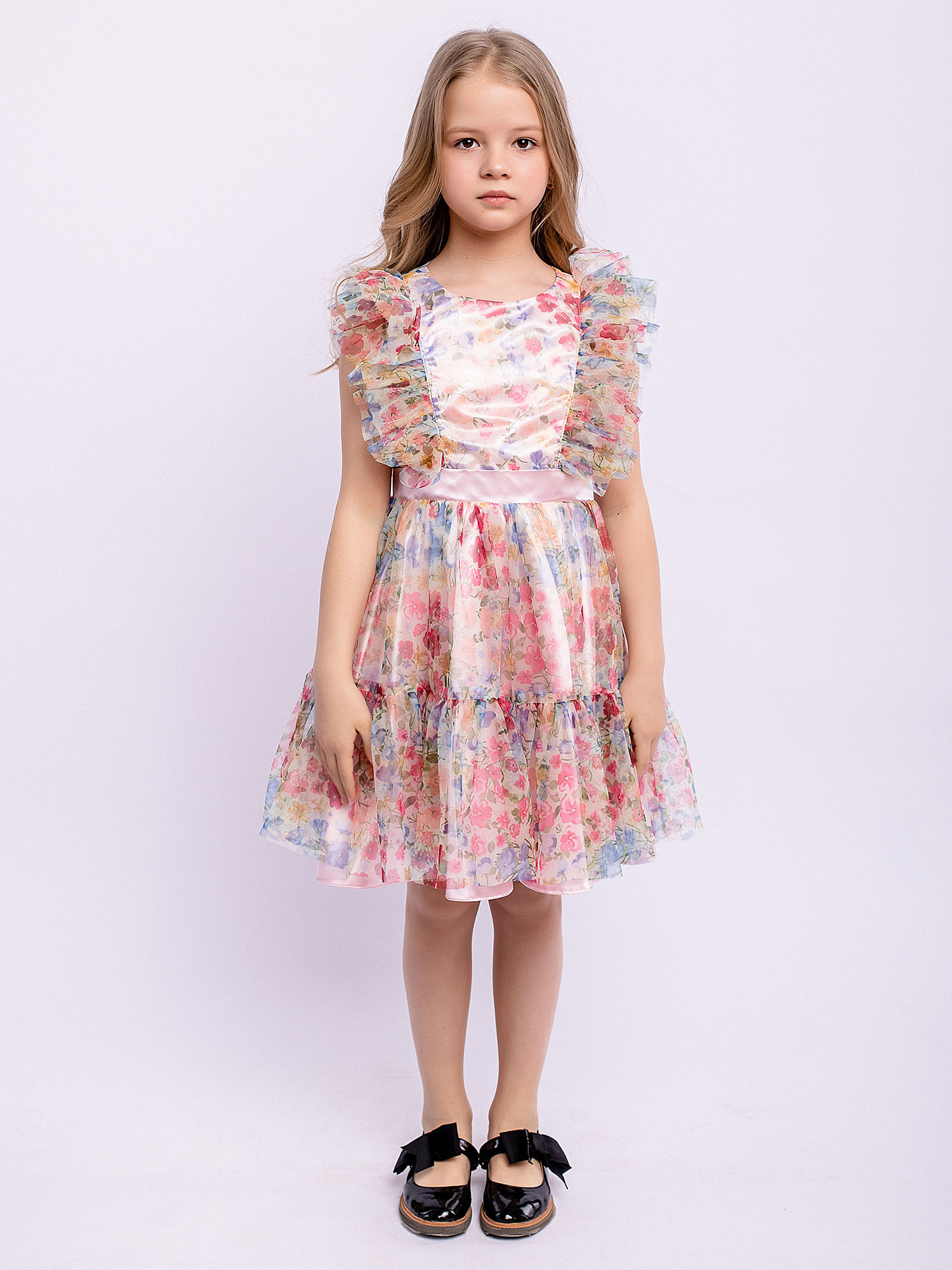 Платье детское Batik 018 п22-02, розовый, 104 темно синяя шапка с вертикальными полосками catya детское