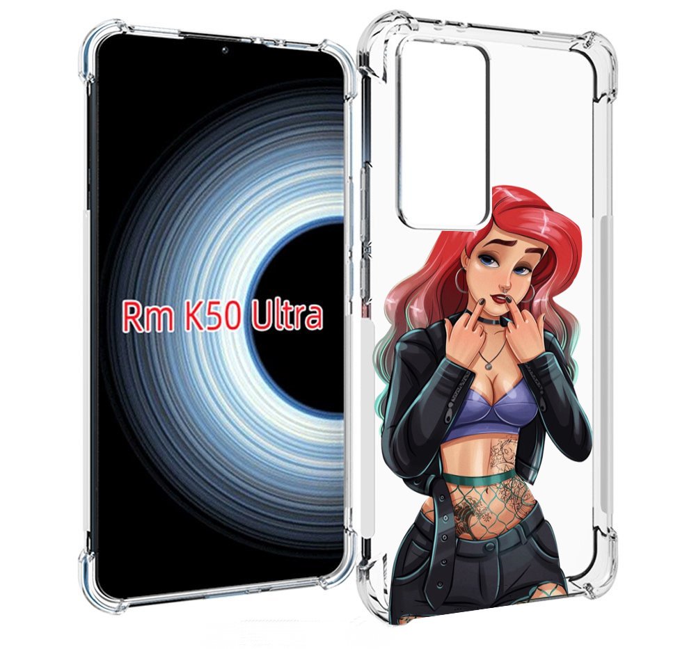 

Чехол MyPads Ариэль-русалочка-готика для Xiaomi 12T / Redmi K50 Ultra, Прозрачный, Tocco