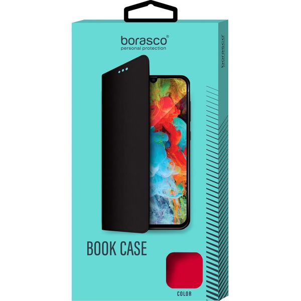 фото Чехол borasco book case для realme с21, красный (40004)