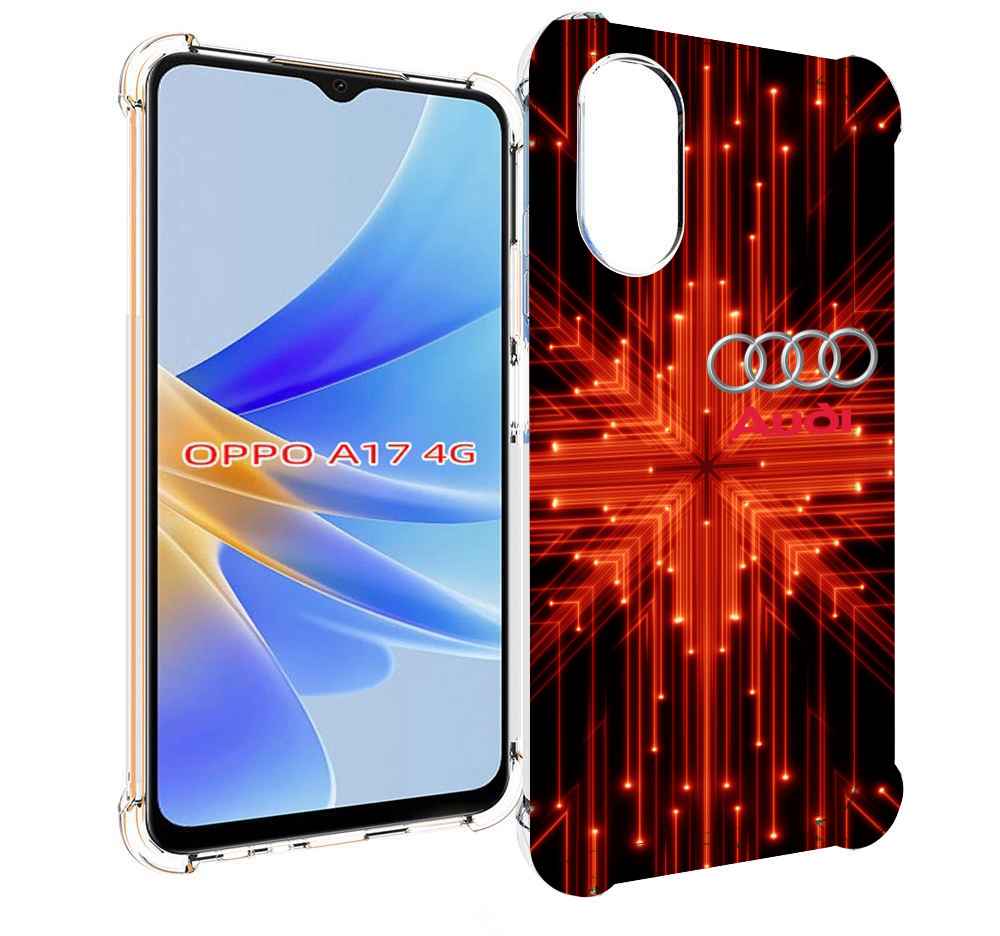 

Чехол MyPads Ауди-на-неоновом-фоне для OPPO A17, Прозрачный, Tocco