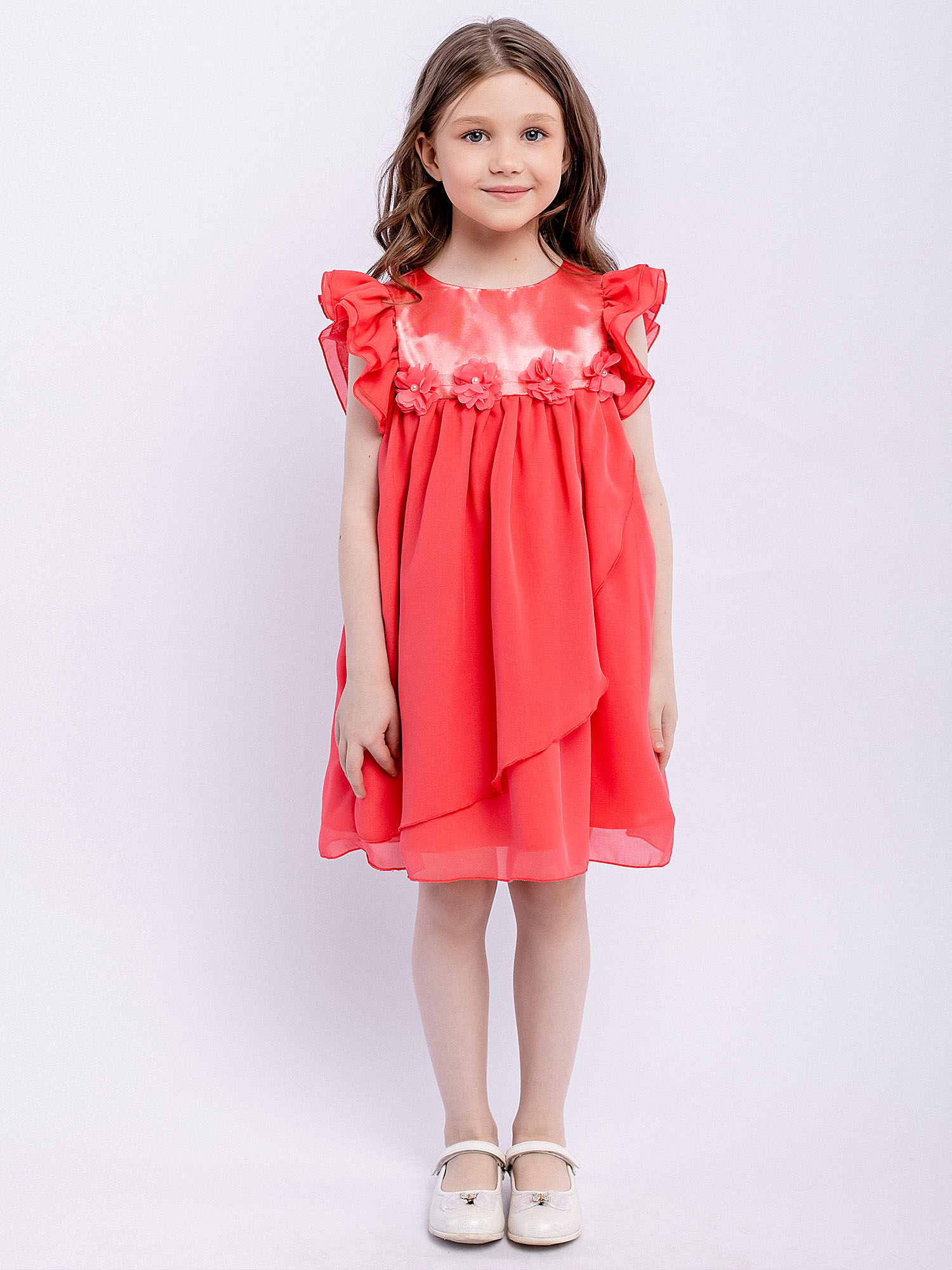 Платье детское Batik 010 п22-2, розовый фламинго, 110 платье детское batik 010 п22 2 розовый фламинго 110