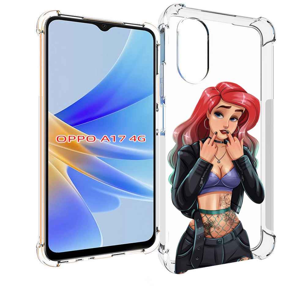 

Чехол MyPads Ариэль-русалочка-готика для OPPO A17, Прозрачный, Tocco