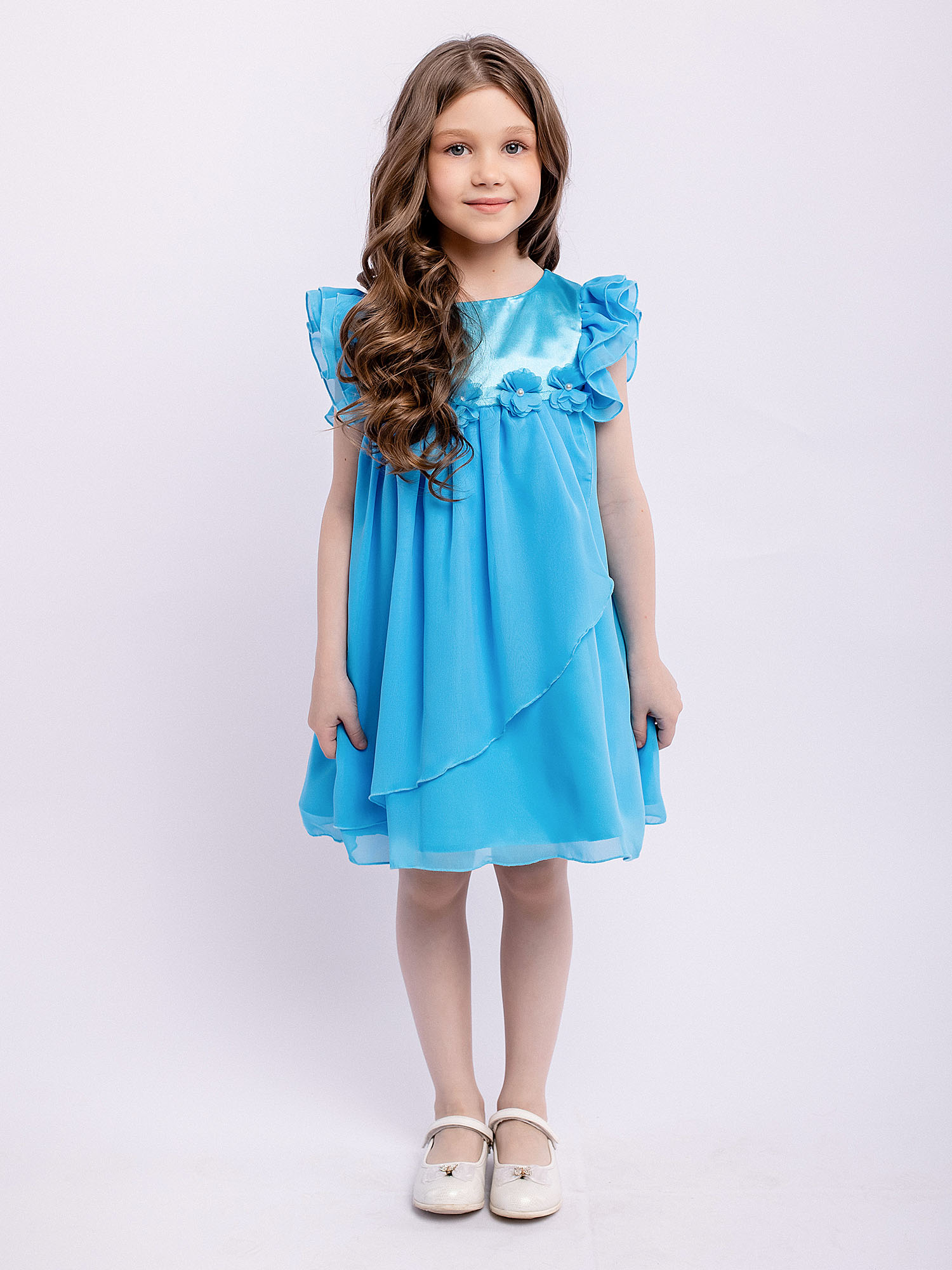 Платье детское Batik 010 п22-1, небесно-голубой, 116