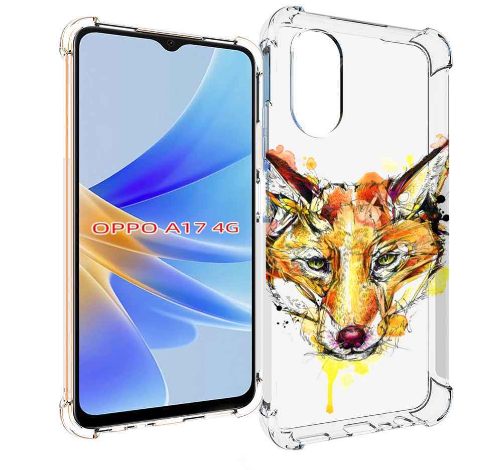

Чехол MyPads Акварельная лиса для OPPO A17, Прозрачный, Tocco