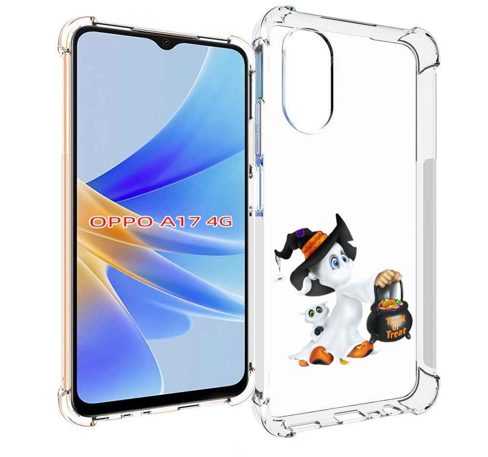 

Чехол MyPads Маленький призрак для OPPO A17, Прозрачный, Tocco