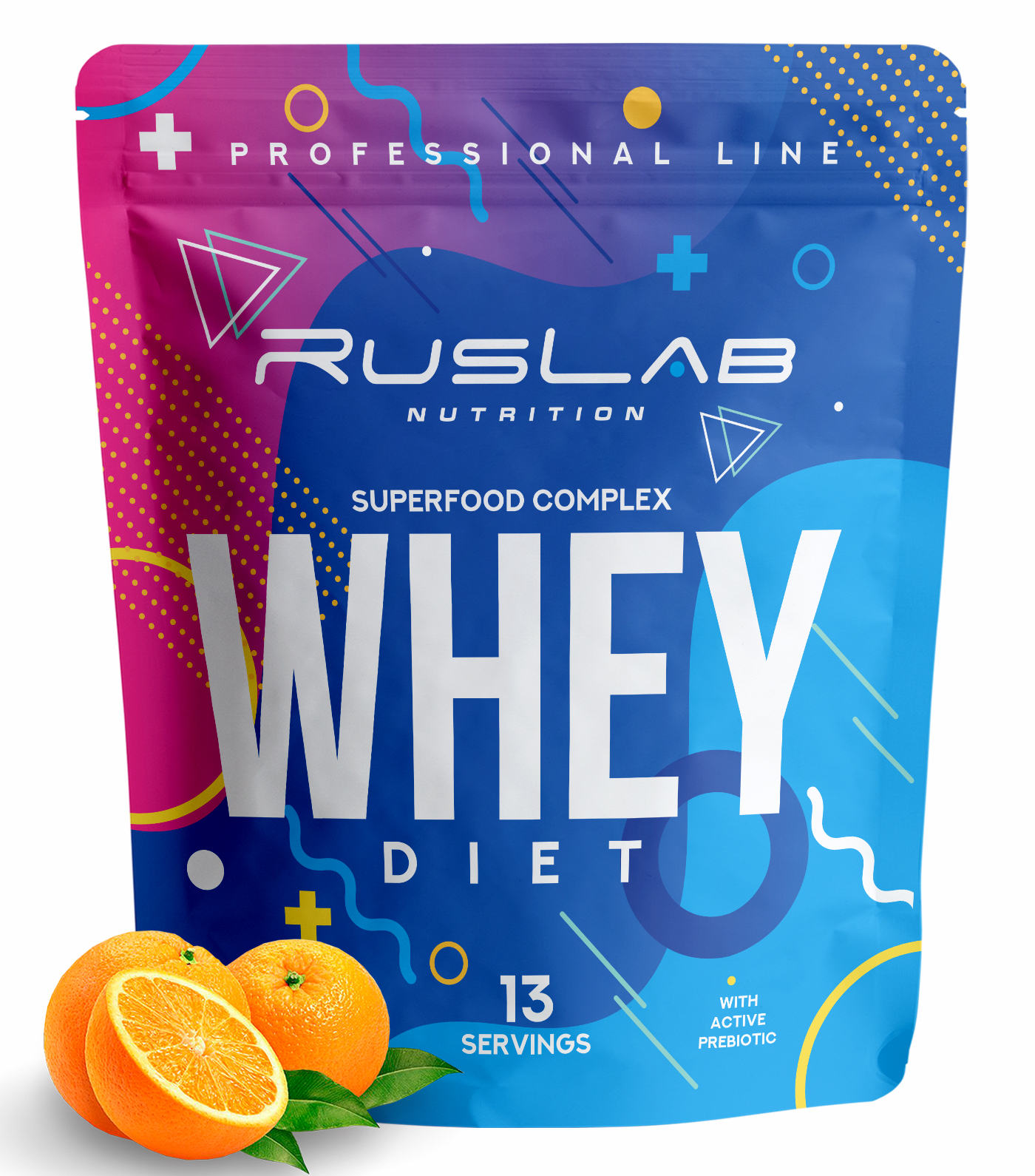 Заменитель пищи RusLabNutrition Whey Diet Superfood Complex вкус апельсин