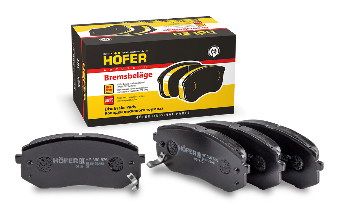 

Тормозные колодки HOFER дисковые HF350526