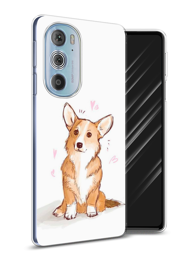

Чехол Awog на Motorola Edge 30 Pro "Корги любовь", Разноцветный, 243350-1