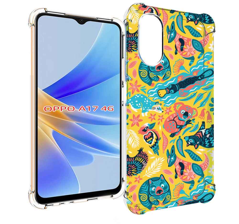 

Чехол MyPads seamless-pattern для OPPO A17, Прозрачный, Tocco