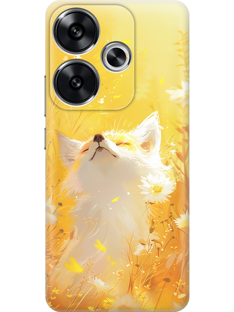 

Силиконовый чехол на Xiaomi Redmi Turbo 3, Poco F6 с принтом "Лиса в цветах", Прозрачный;белый;желтый;оранжевый, 783980811