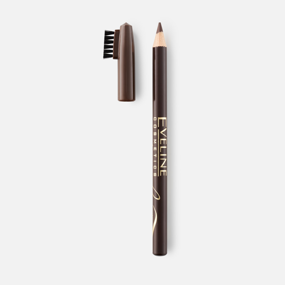 Карандаш для бровей Eveline Cosmetics Eyebrow Pencil контурный тон Medium Brown 1,1 г контурный карандаш для губ eveline cosmetics max intense 26 runway plum 6 шт