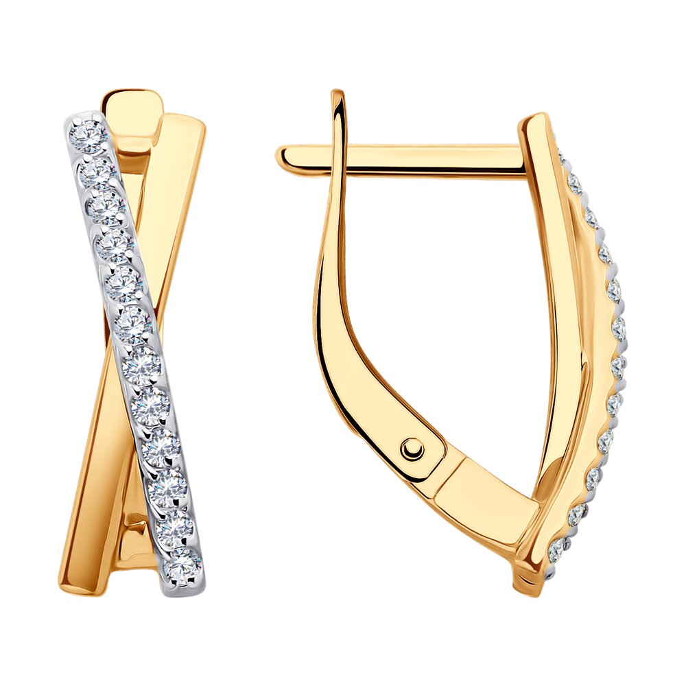 

Серьги из красного золота Diamant 51-120-02565-1, фианит, 51-120-02565-1