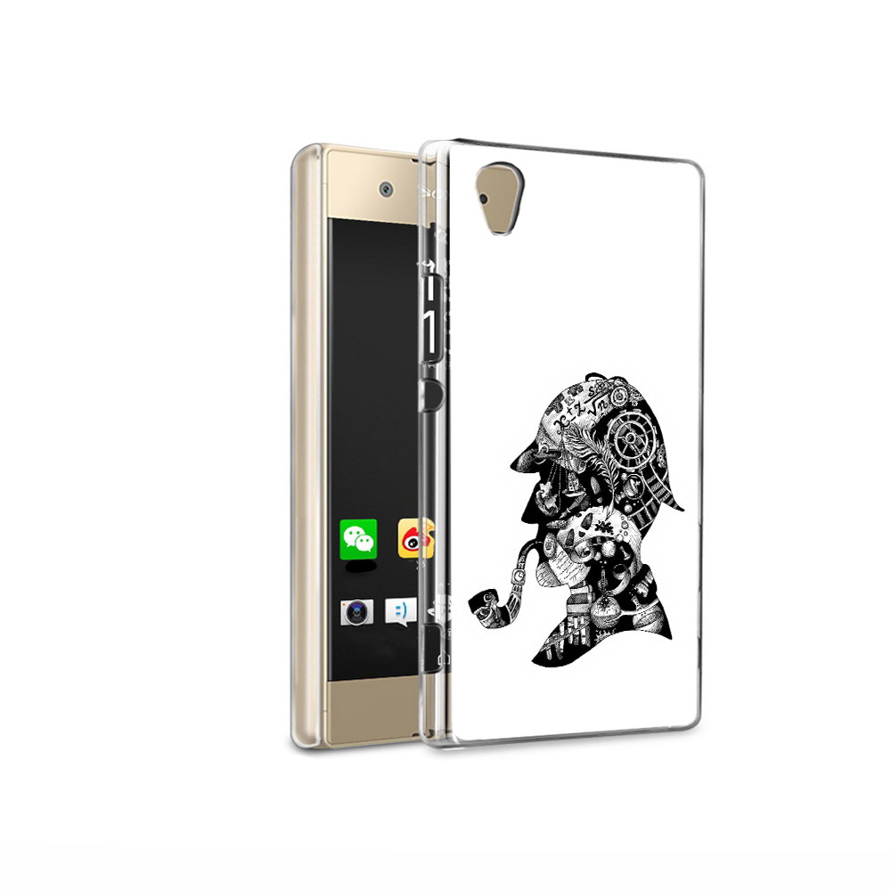 

Чехол MyPads Tocco для Sony Xperia XA1 Ultra мужчина с трубкой абстракция, Прозрачный, Tocco